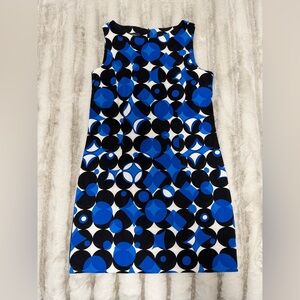 AGB Blue and Black Geometric Mini Dress